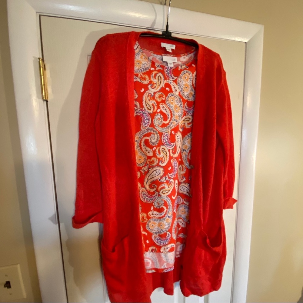 Like new cardigan with sleeveless shell
